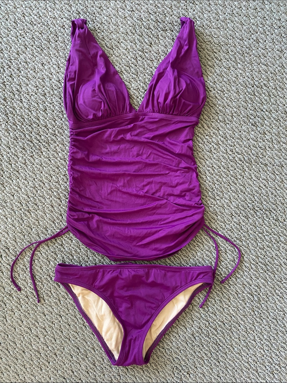 La Blanca Magenta Two-Piece Tankini